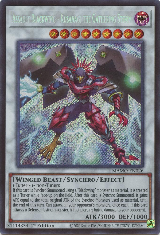 Assault Blackwing - Kusanagi the Gathering Storm (Secret Rare) card image