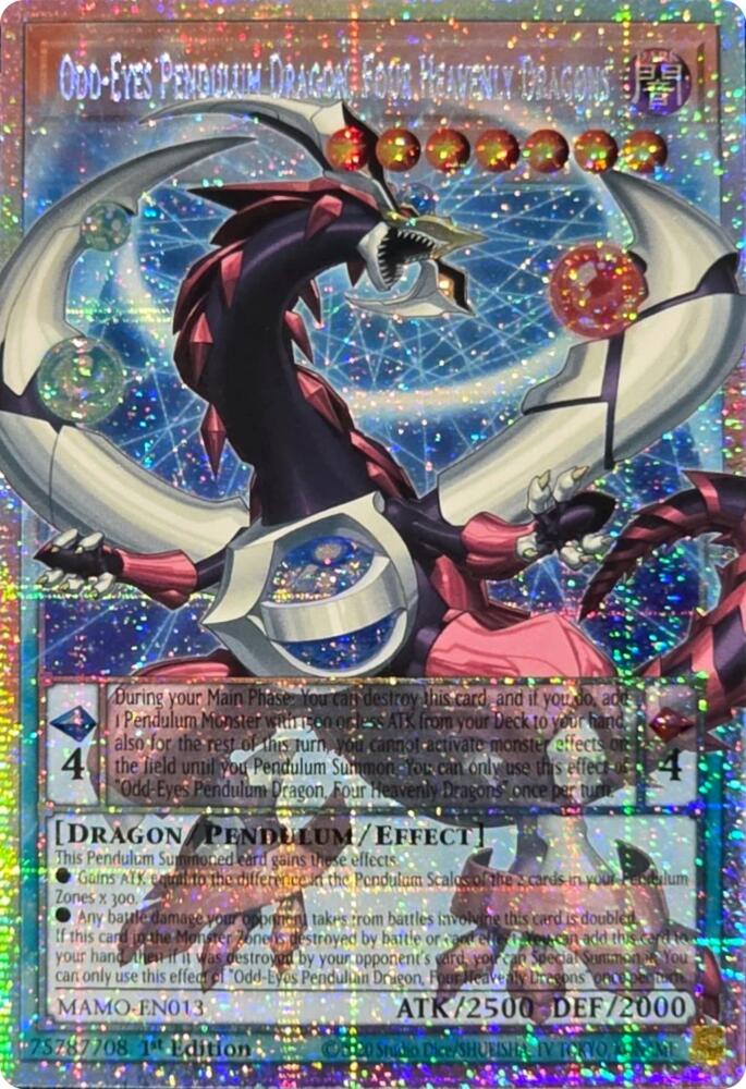Odd-Eyes Pendulum Dragon, Four Heavenly Dragons (Starlight Rare) (Extended Art) card image