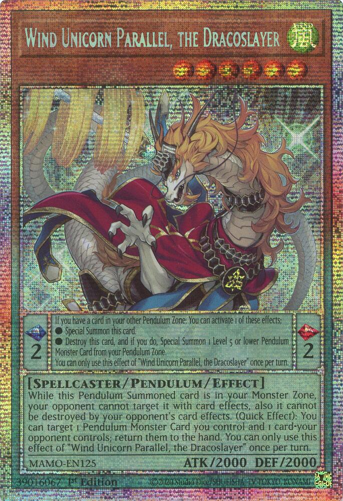 Wind Unicorn Parallel, the Dracoslayer (Starlight Rare) card image