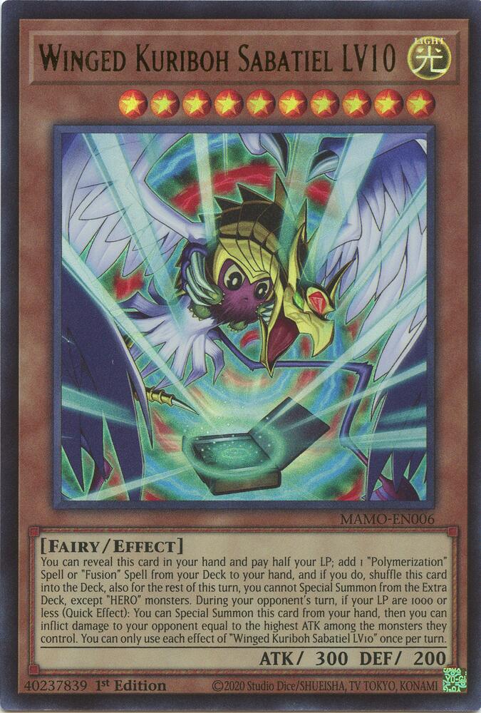 Winged Kuriboh Sabatiel LV10 card image