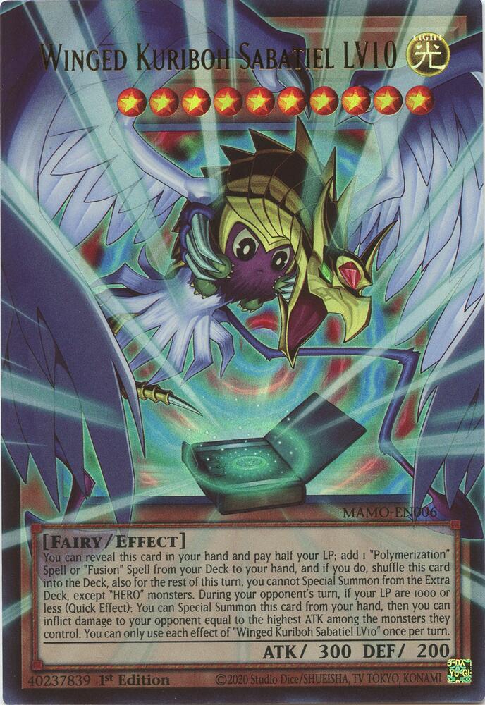 Winged Kuriboh Sabatiel LV10 (Extended Art) card image