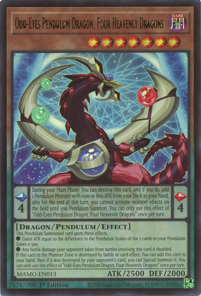 Odd-Eyes Pendulum Dragon, Four Heavenly Dragons card image