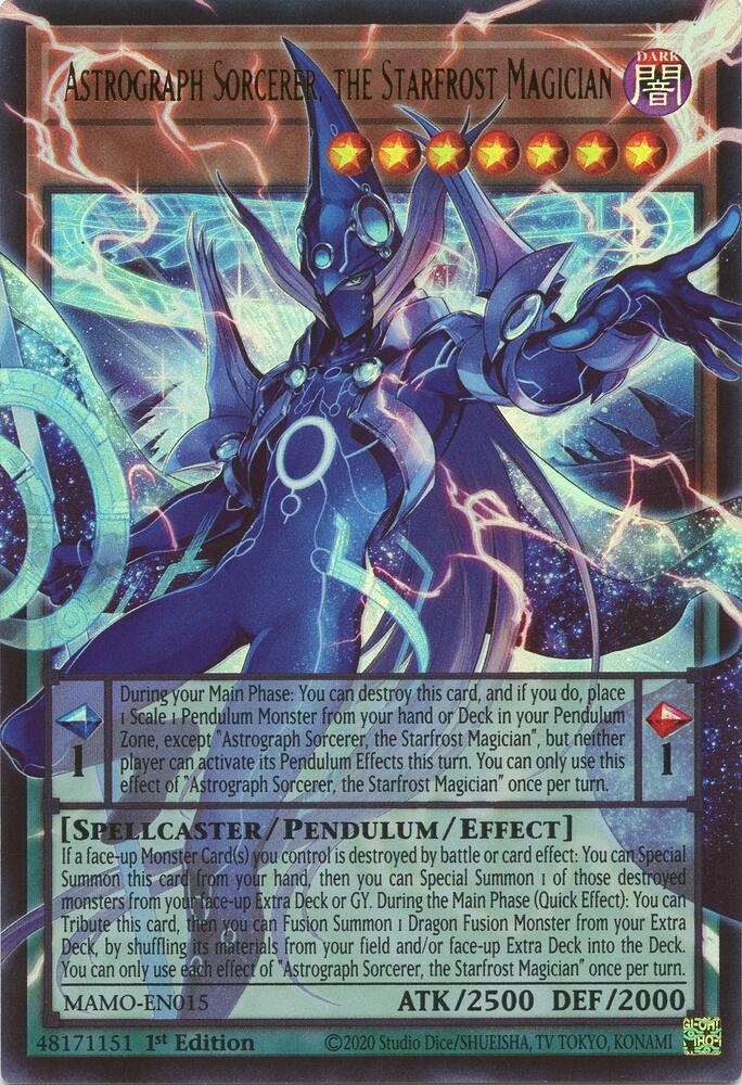 Astrograph Sorcerer, the Starfrost Magician (Extended Art) card image