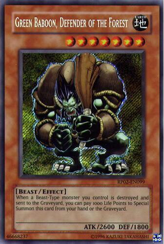 Green Baboon, Defender of the Forest card image