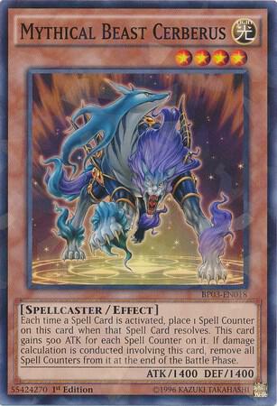 Mythical Beast Cerberus (Shatterfoil) (1st Edition) card image
