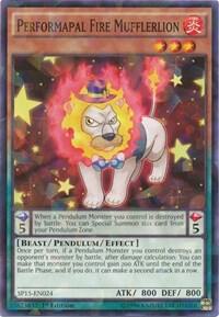 Performapal Fire Mufflerlion (Shatterfoil) card image